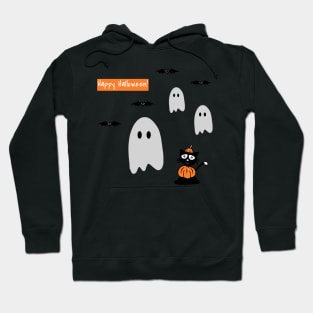 Happy Halloween Pumpkin, Ghosts & Bats Sticker Pack Hoodie